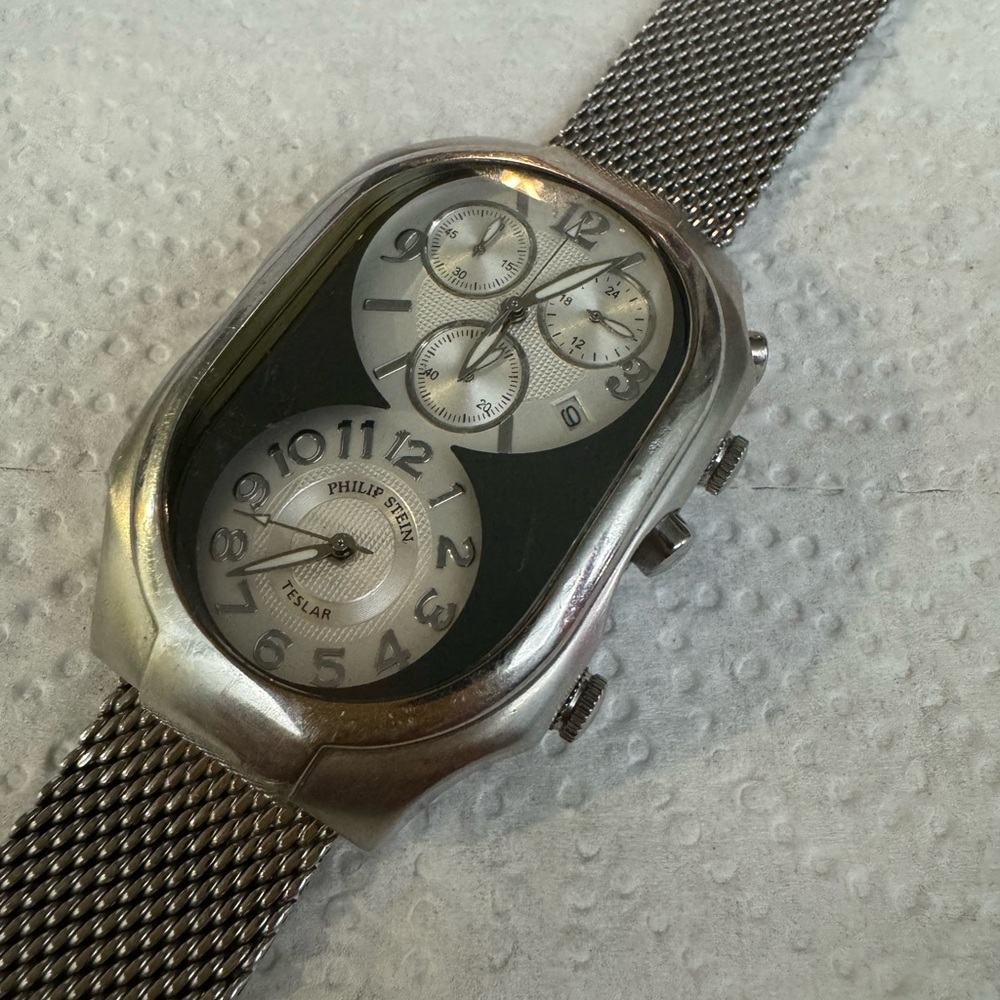 Philip Stein Signature Swiss Chronograph Silver Watch